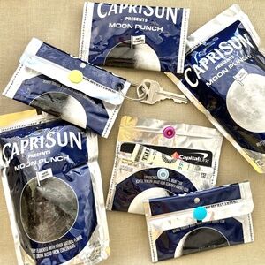Limited Edition Capri Sun Moon Phase glow in the dark recycled wallet key ring